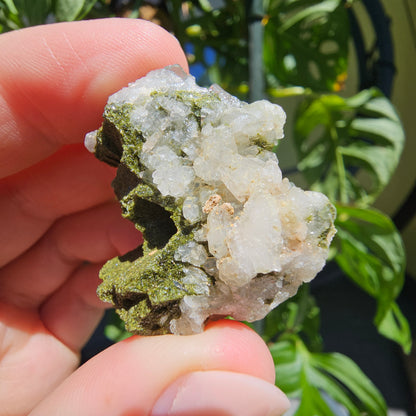 Epidote with Quartz Cluster #17S