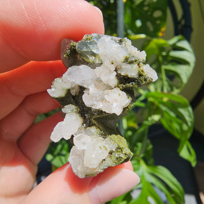 Epidote with Quartz Cluster #17S