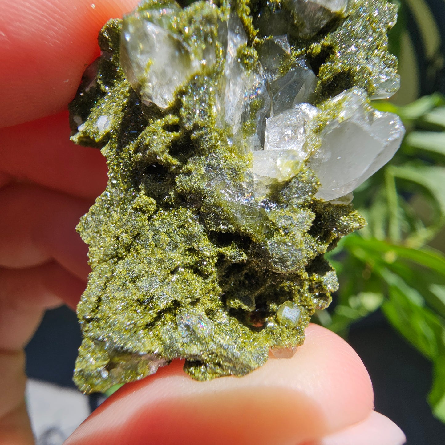 Epidote with Quartz Cluster #15T