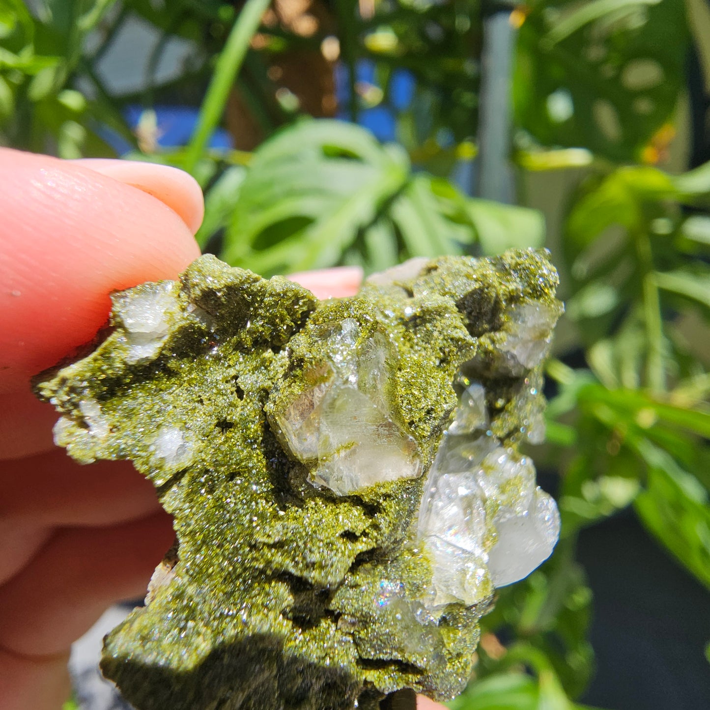 Epidote with Quartz Cluster #15T