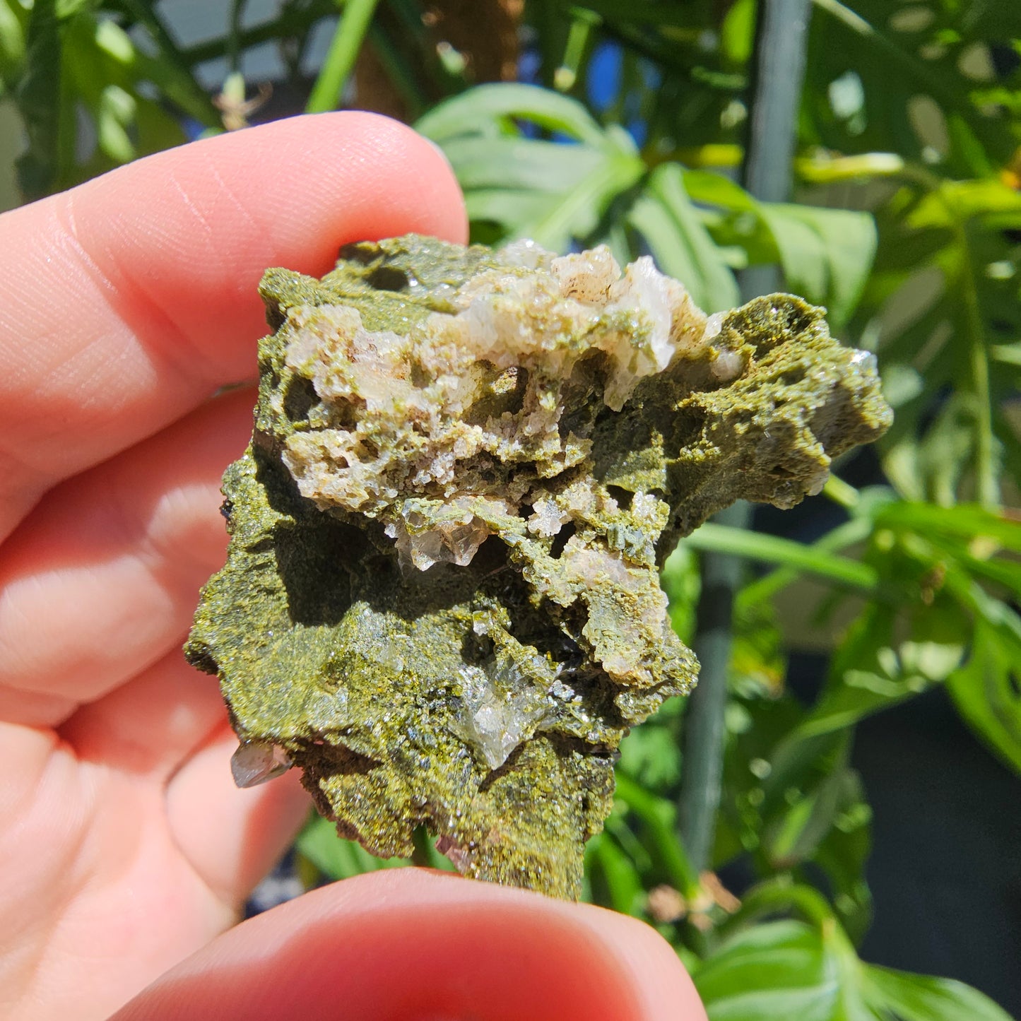 Epidote with Quartz Cluster #15T