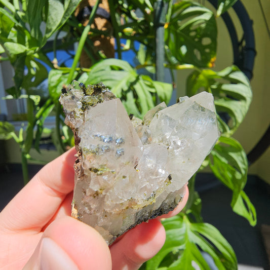 Epidote with Quartz Cluster #25Y