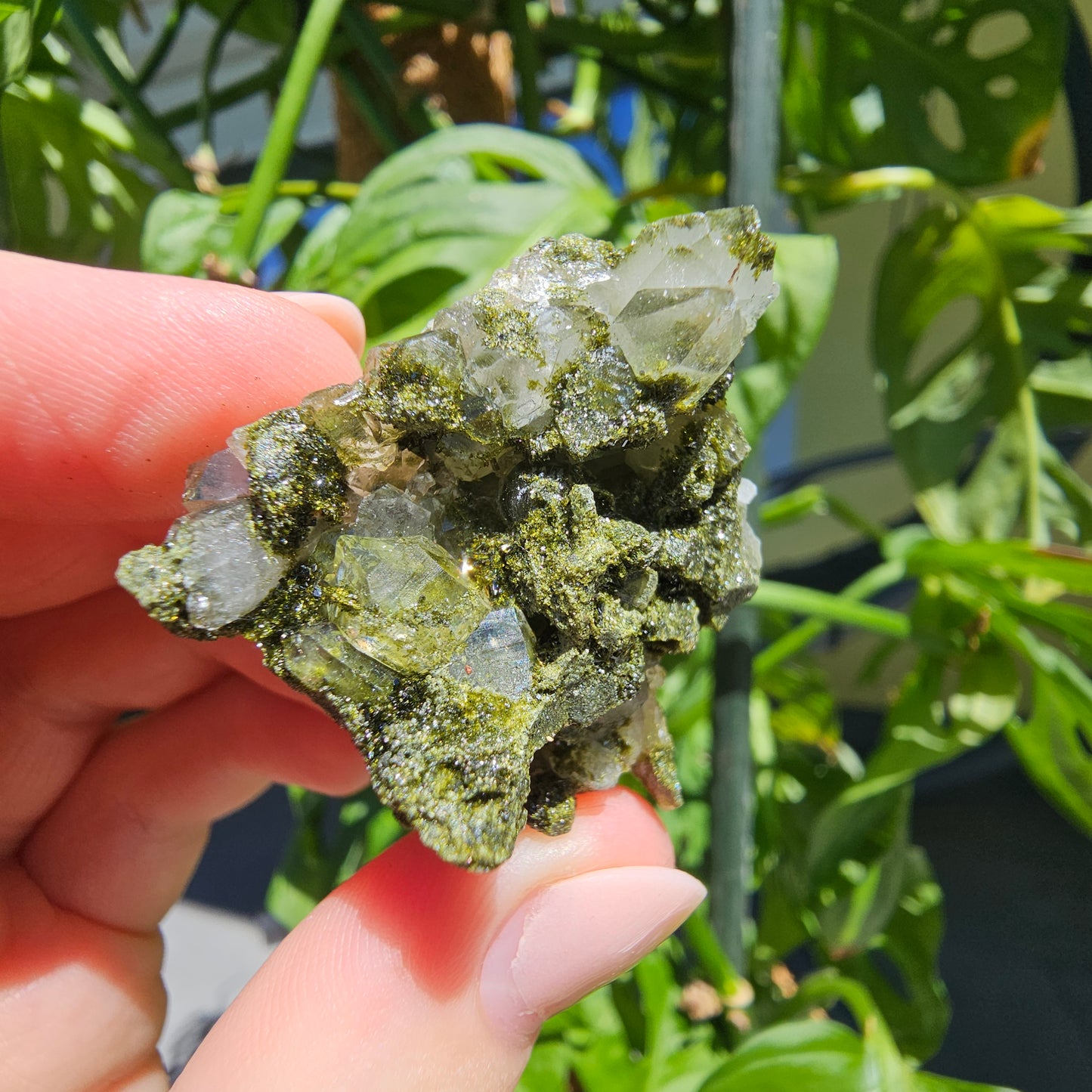 Epidote with Quartz Cluster #16Z