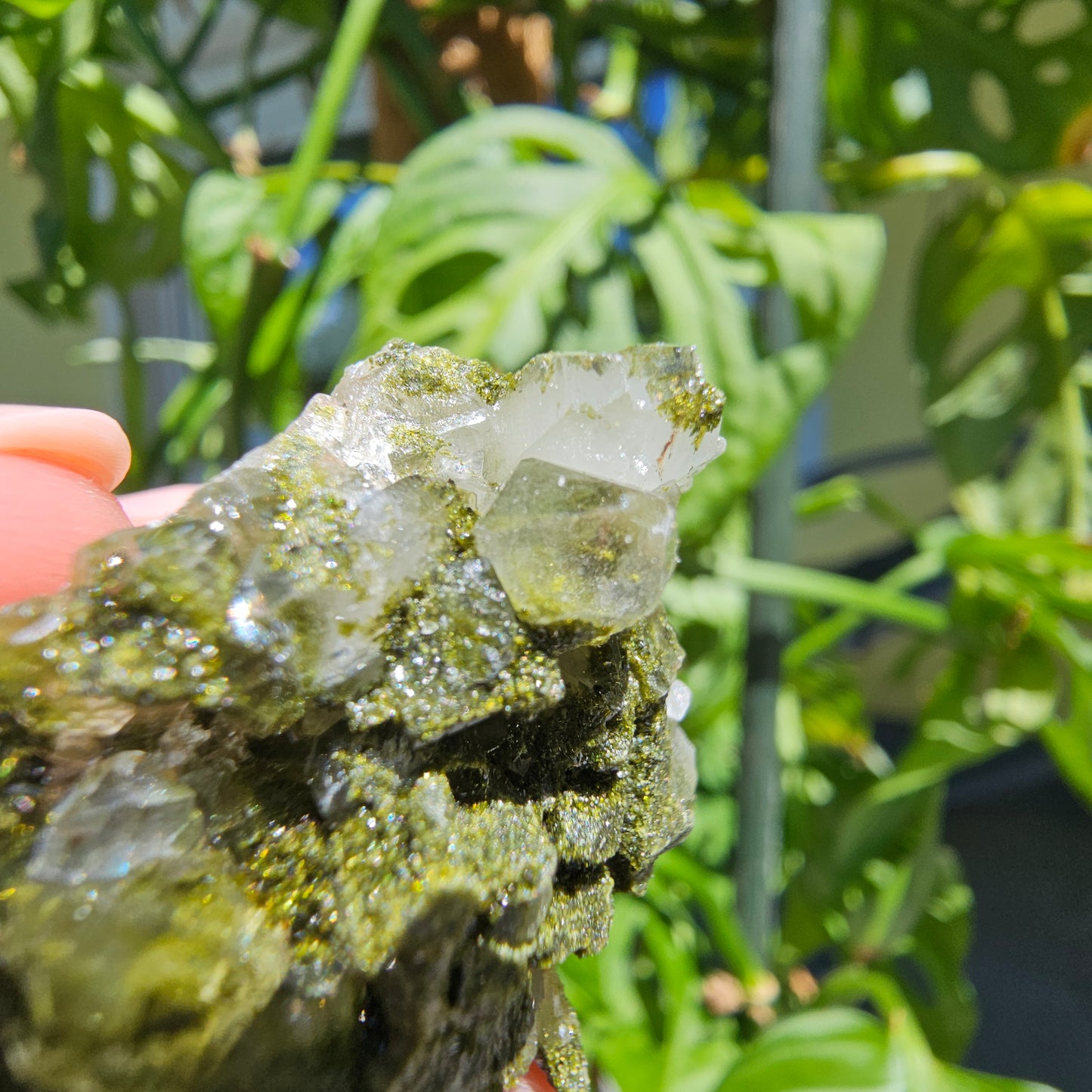 Epidote with Quartz Cluster #16Z