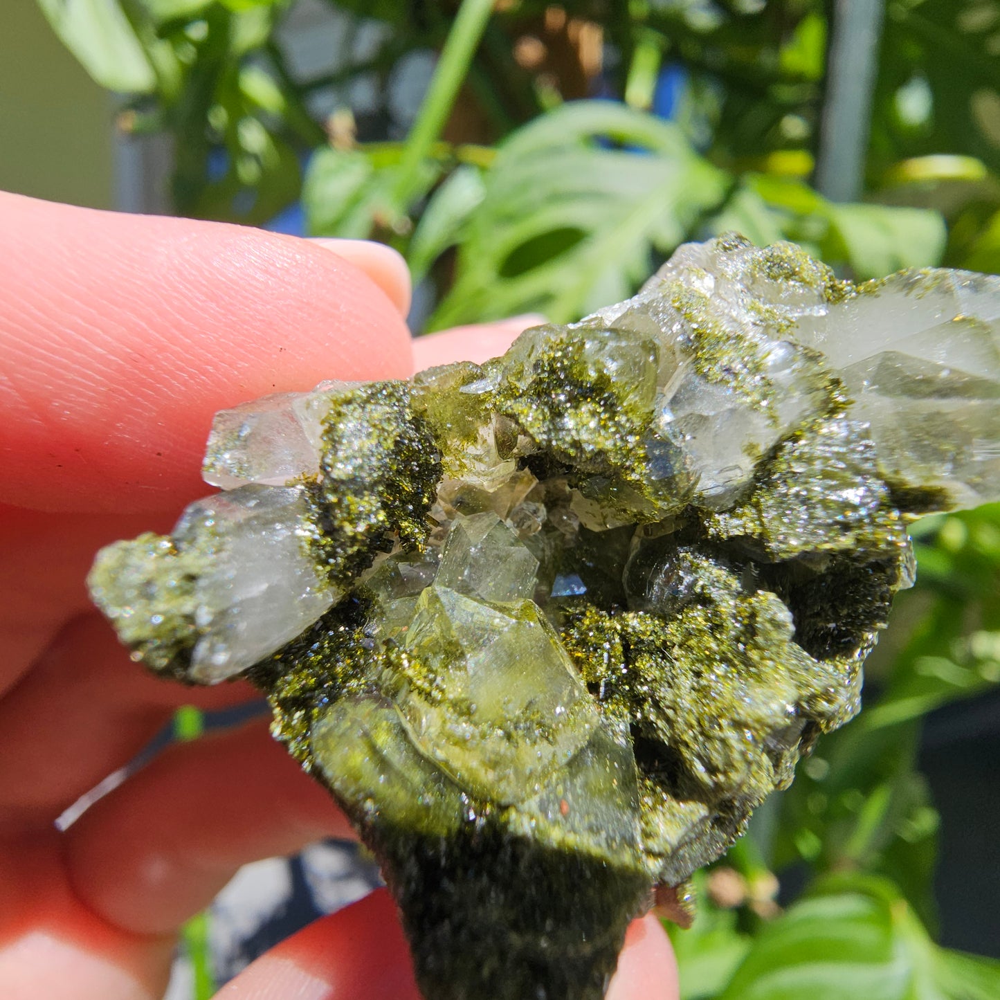 Epidote with Quartz Cluster #16Z