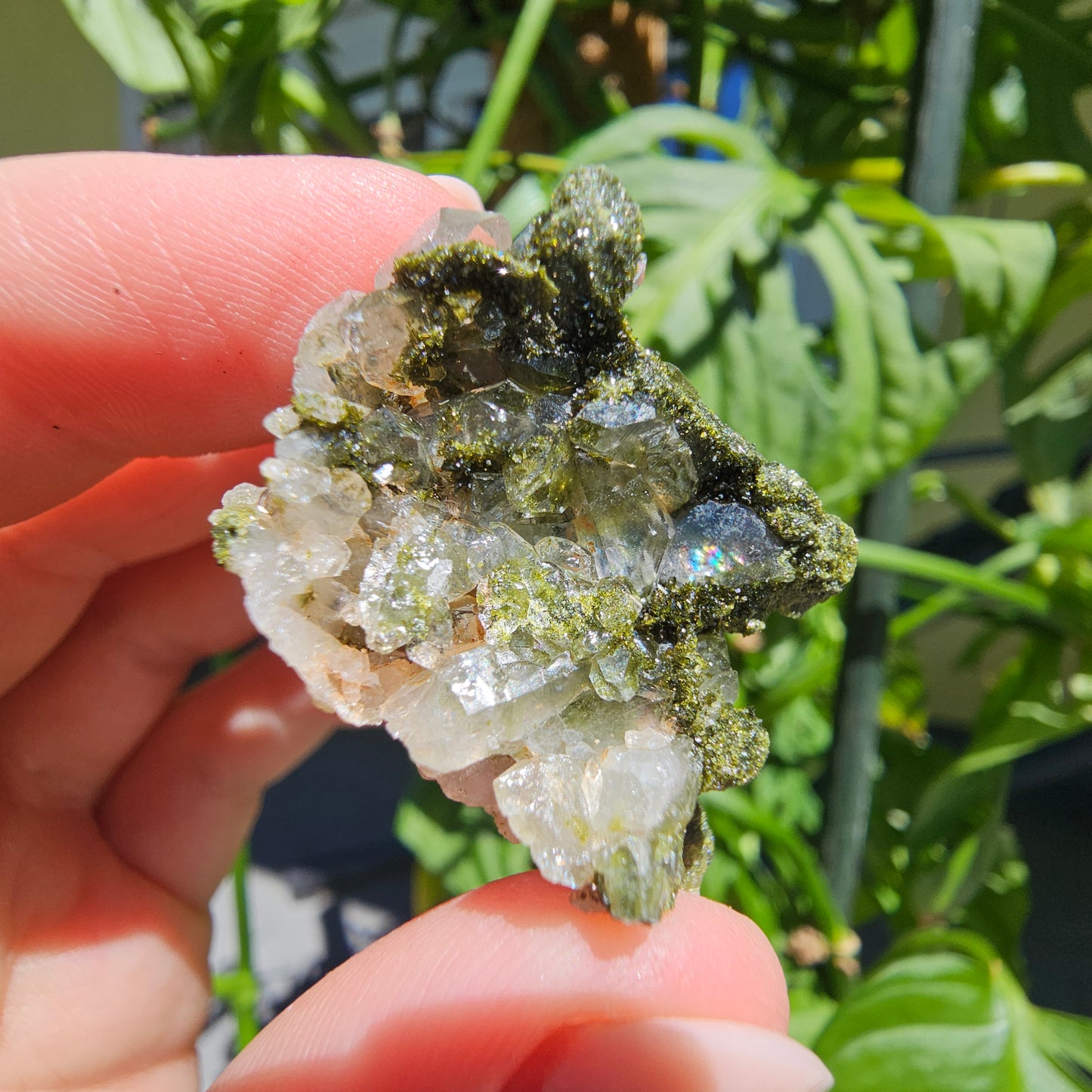 Epidote with Quartz Cluster #16Z