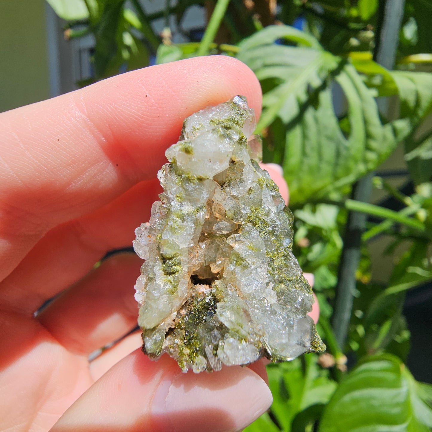 Epidote with Quartz Cluster #16Z