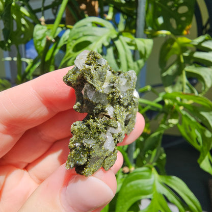 Epidote with Quartz Cluster #12a