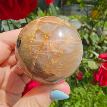 Peach Moonstone Sphere #31A