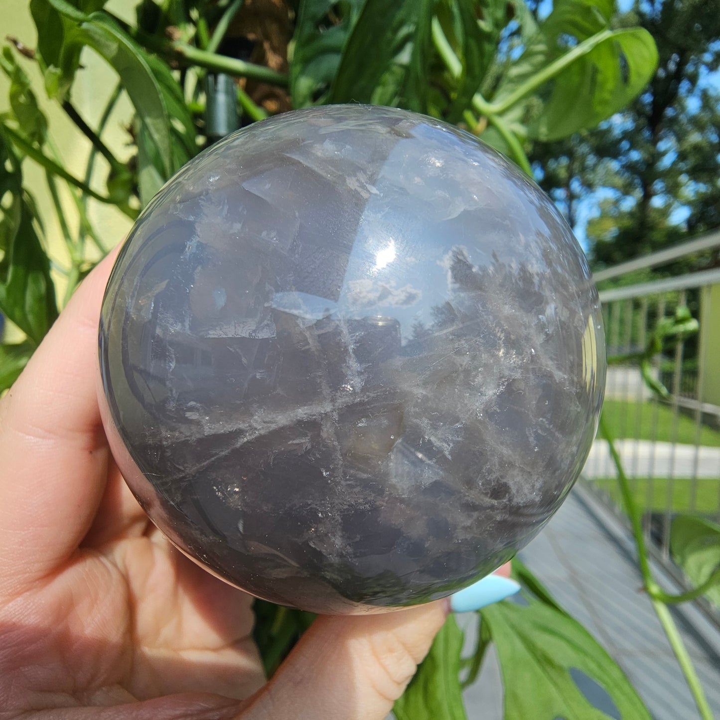 Blue Rose Quartz Sphere #69A