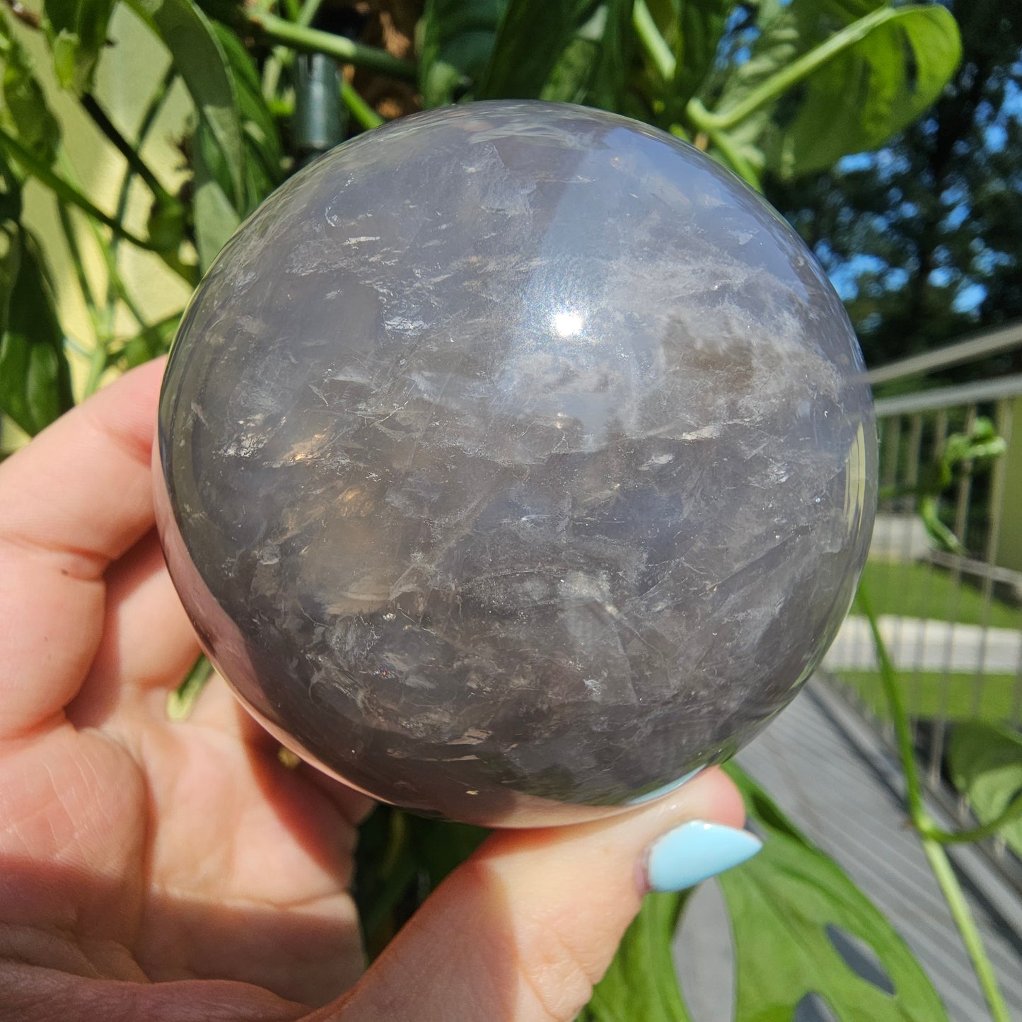 Blue Rose Quartz Sphere #69A