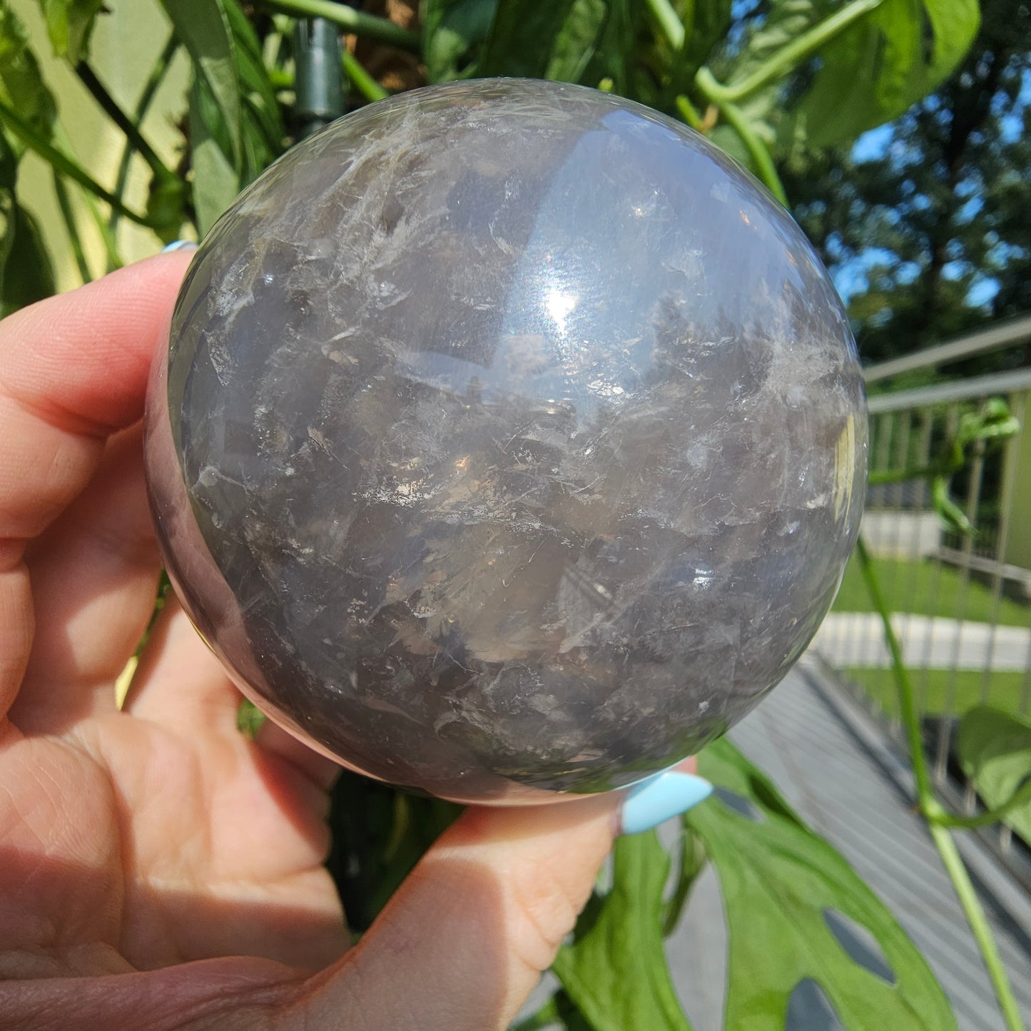 Blue Rose Quartz Sphere #69A