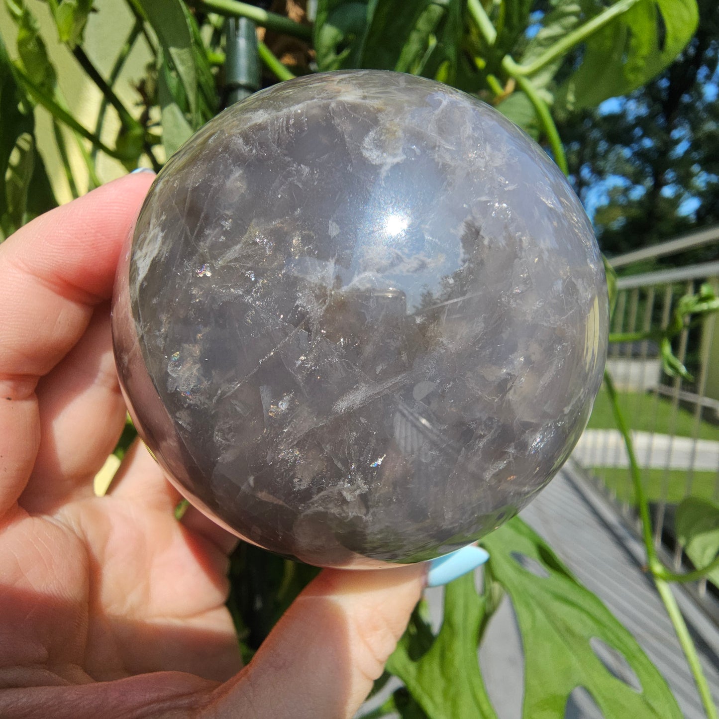 Blue Rose Quartz Sphere #69A