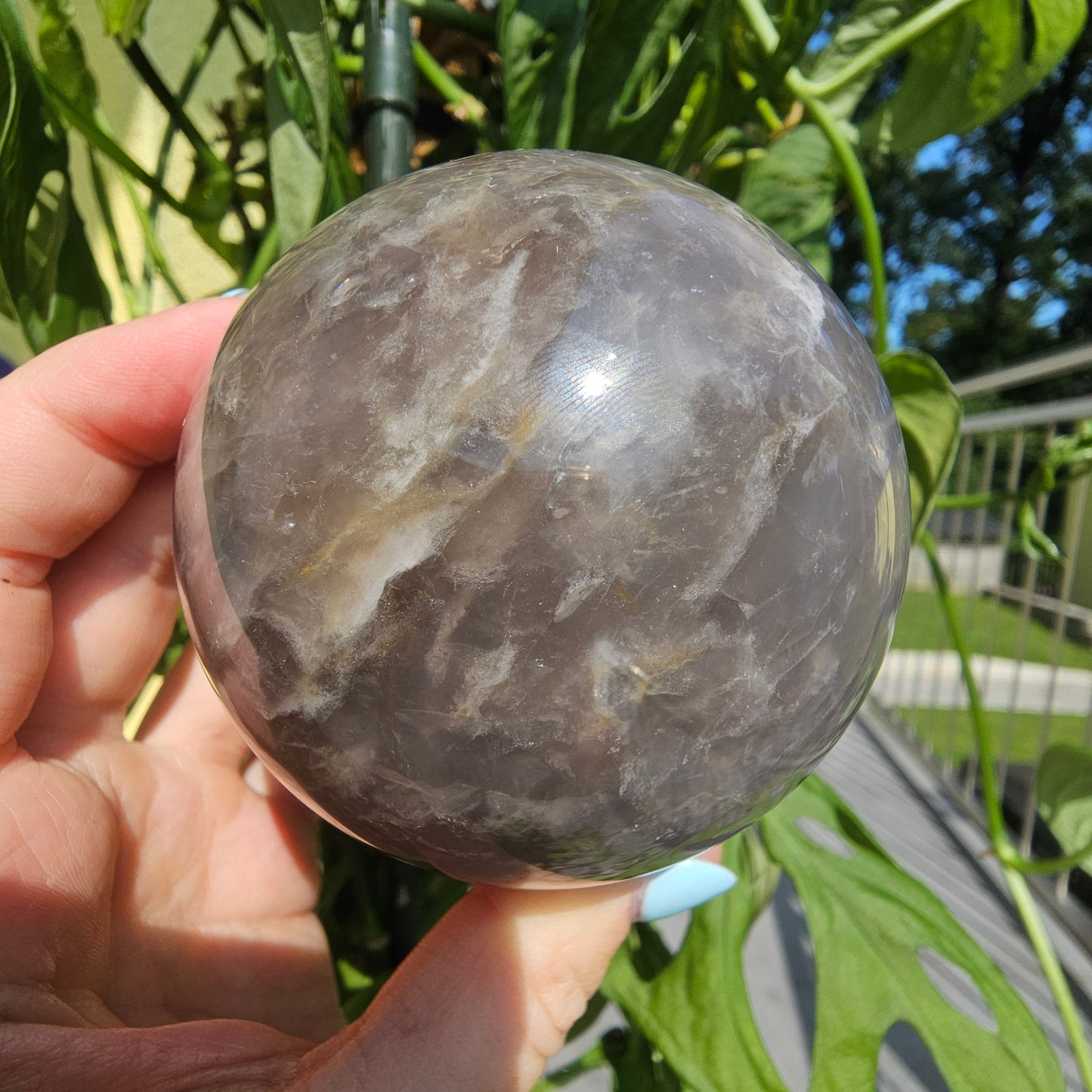 Blue Rose Quartz Sphere #69A