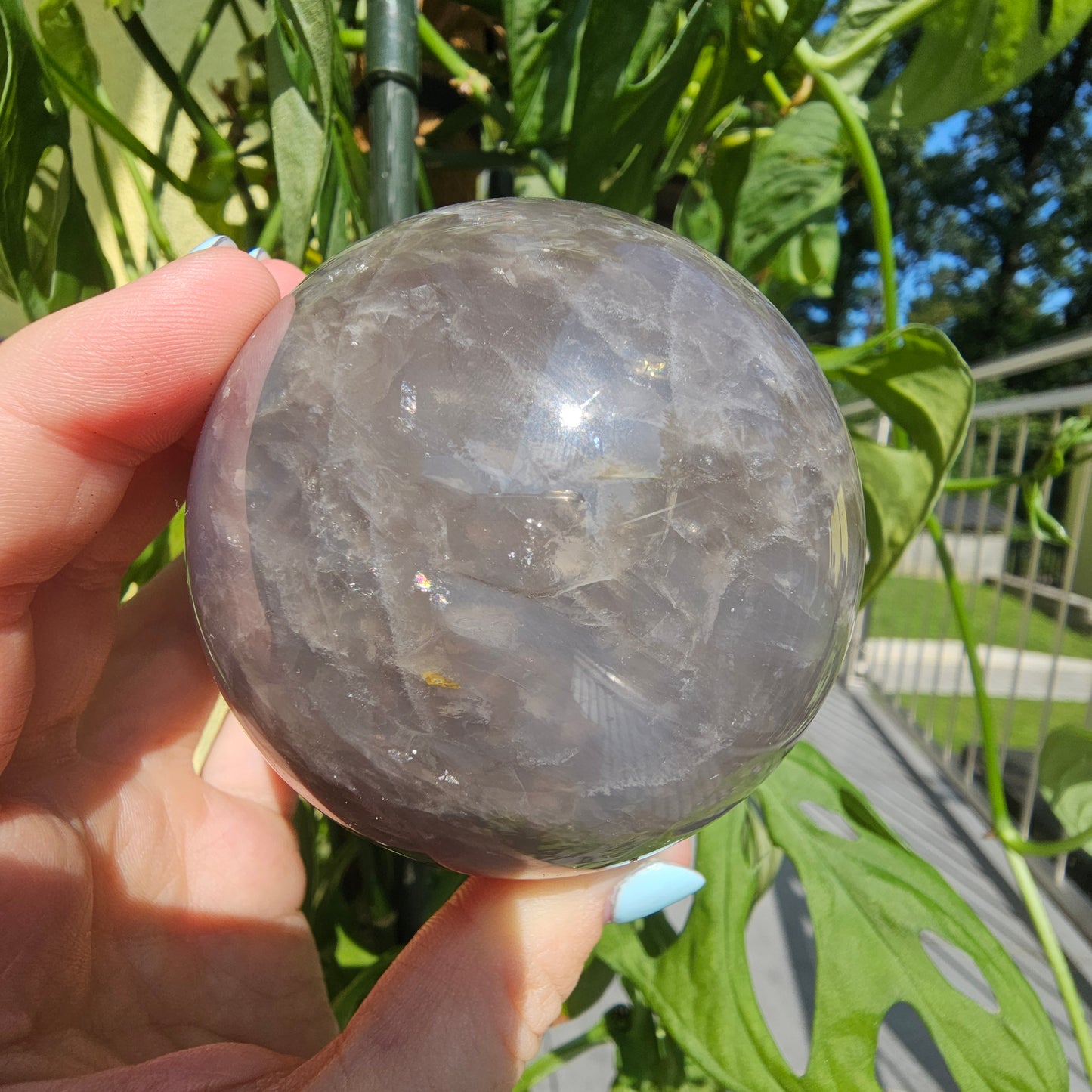 Blue Rose Quartz Sphere #69A