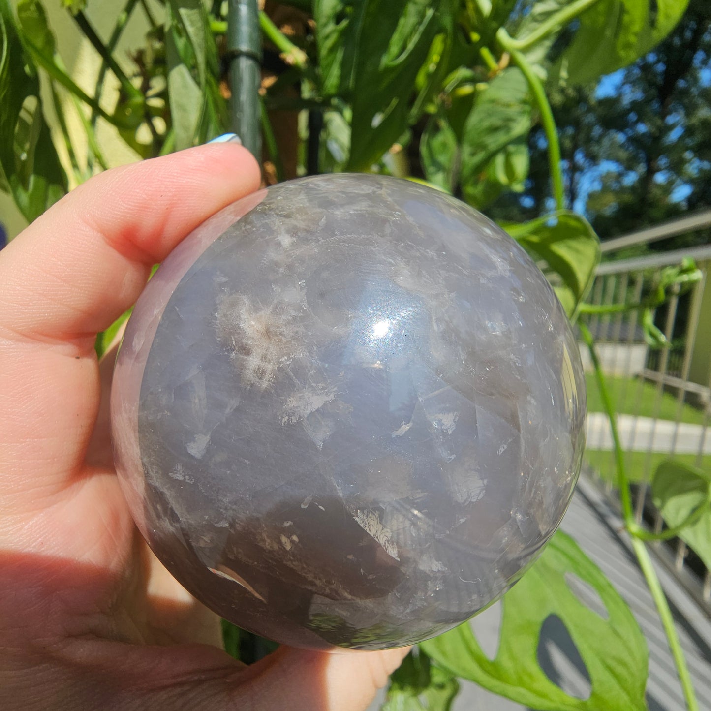 Blue Rose Quartz Sphere #69A