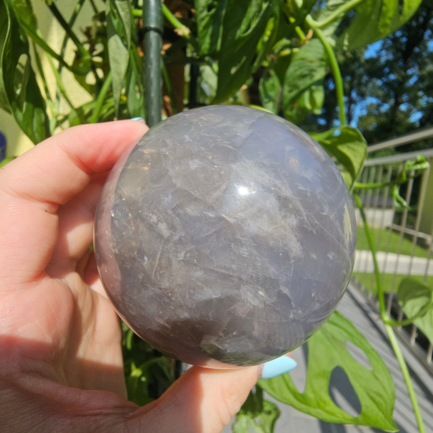 Blue Rose Quartz Sphere #69A