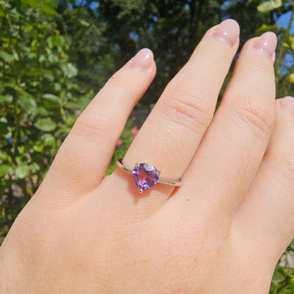 Amethyst Herz Ring #29A