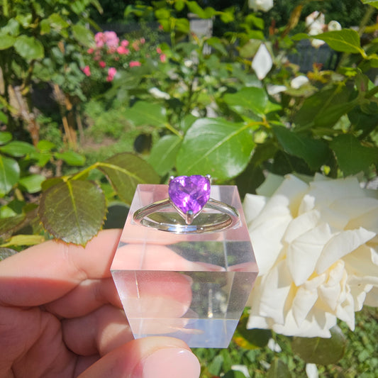 Amethyst Heart Ring #29B