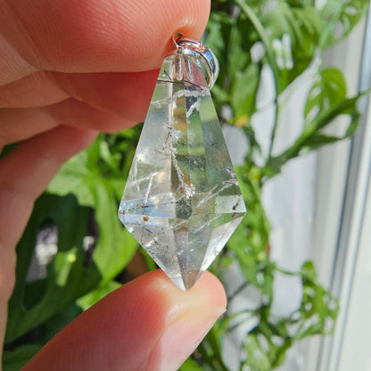 Tourmaline in Quartz Pendant (#29A)