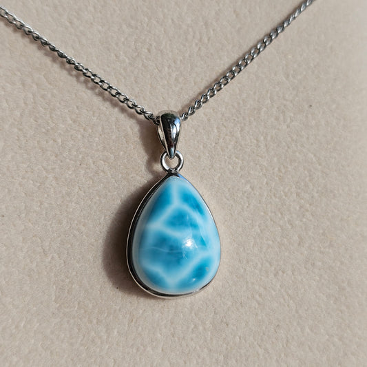 Larimar Tropfen Anhänger (#69B)