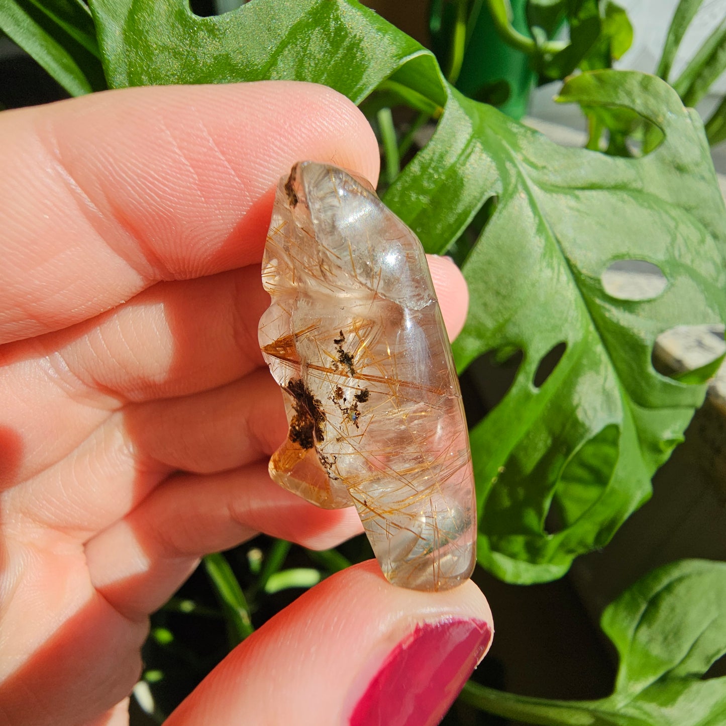 Golden Rutilated Quartz Owl