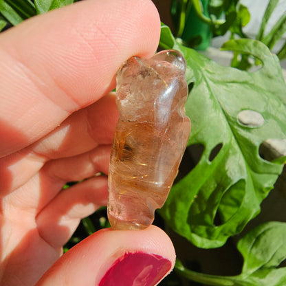 Golden Rutilated Quartz Owl