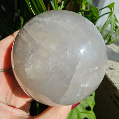 XL Blue Rose Quartz Sphere