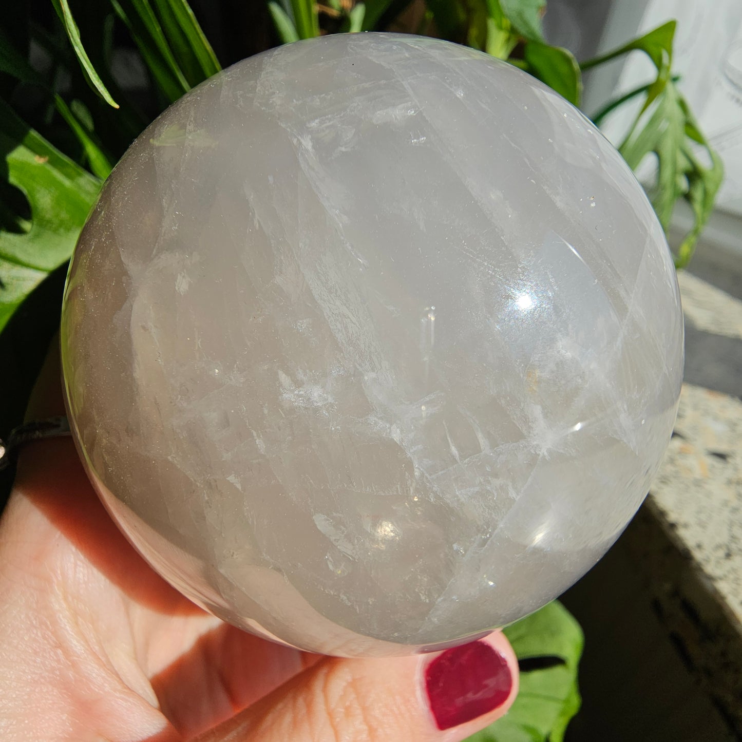 XL Blue Rose Quartz Sphere