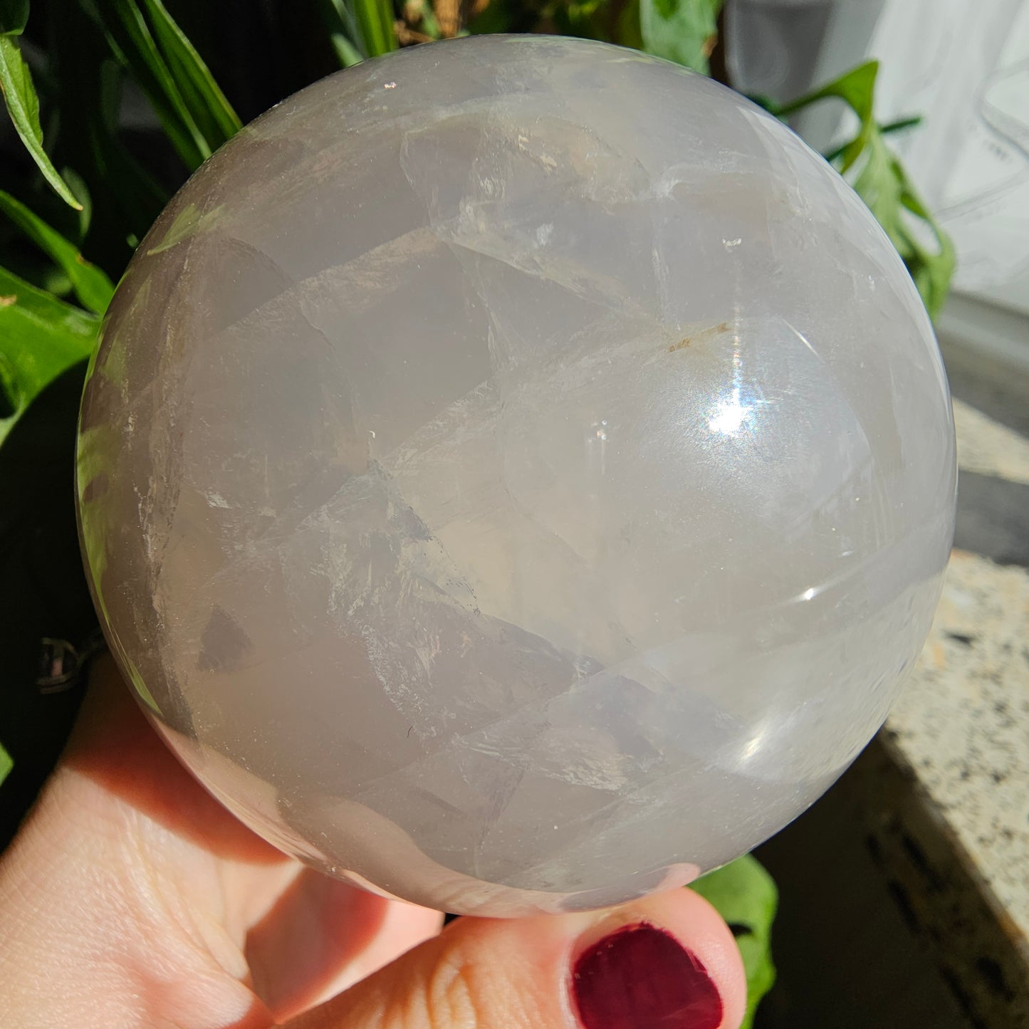 XL Blue Rose Quartz Sphere