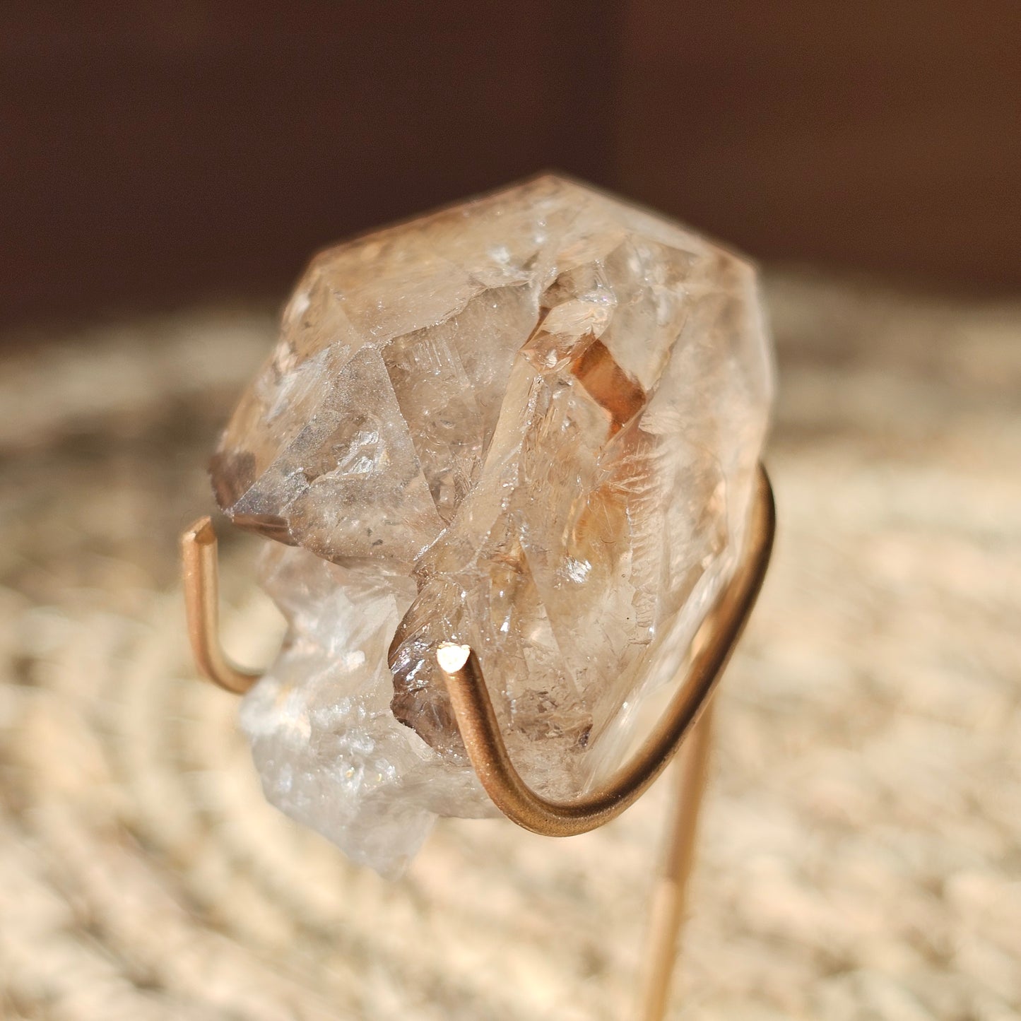 Elestial Smoky Quartz on holder (#15F)