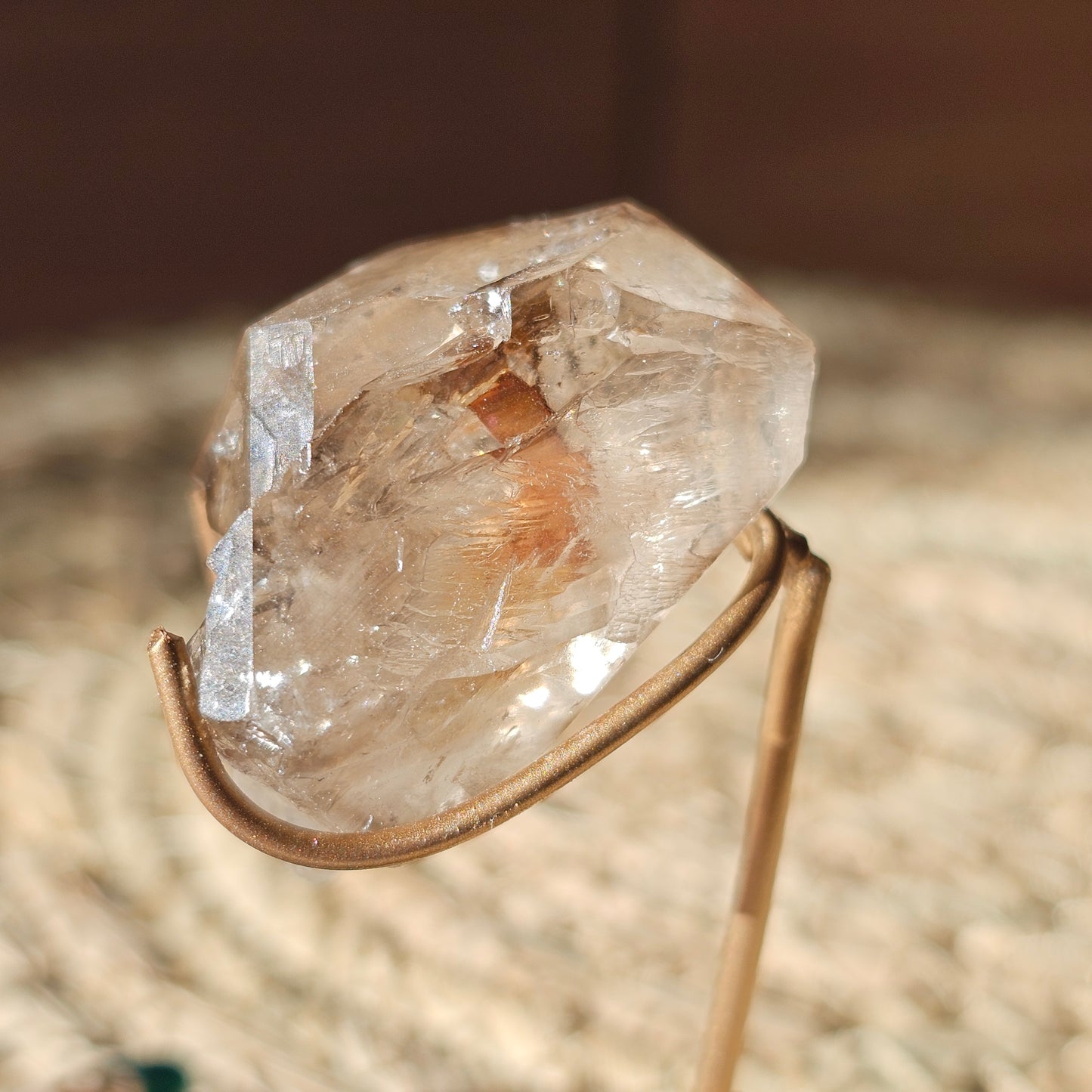 Elestial Smoky Quartz on holder (#15F)