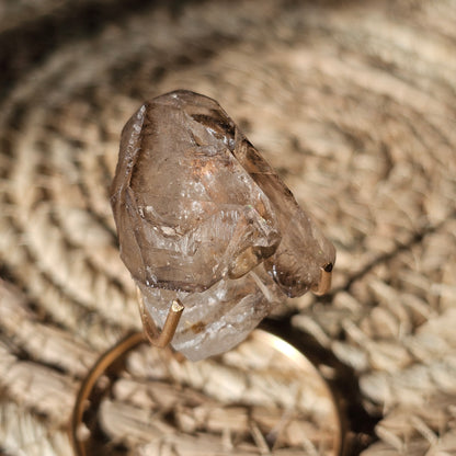 Elestial Smoky Quartz on holder (#15F)