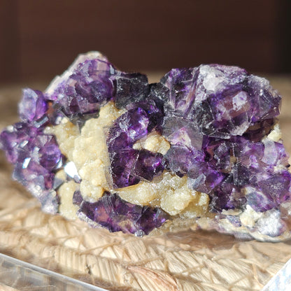 Violet Fluorite specimen with Muscovite from Yindu, China (#29H)