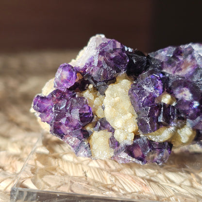 Violet Fluorite specimen with Muscovite from Yindu, China (#29H)