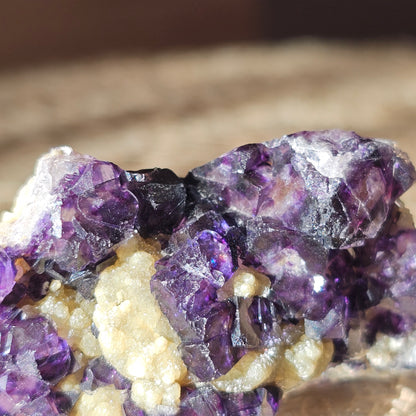 Violet Fluorite specimen with Muscovite from Yindu, China (#29H)