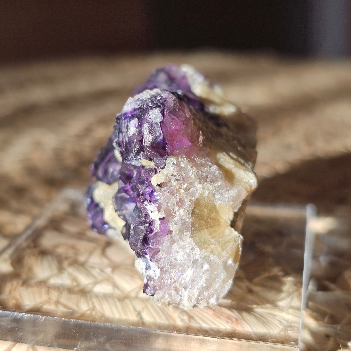 Violet Fluorite specimen with Muscovite from Yindu, China (#29H)