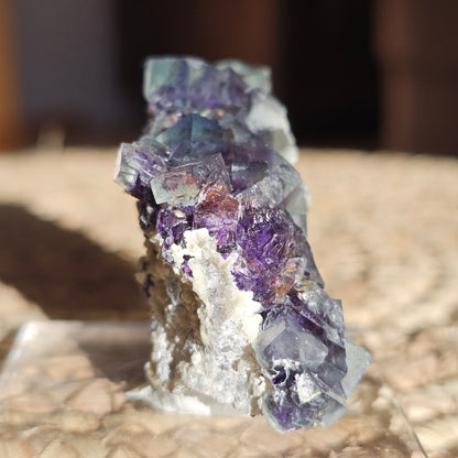 Fluorit Stufe violett-grün aus Yindu, China (#29P)