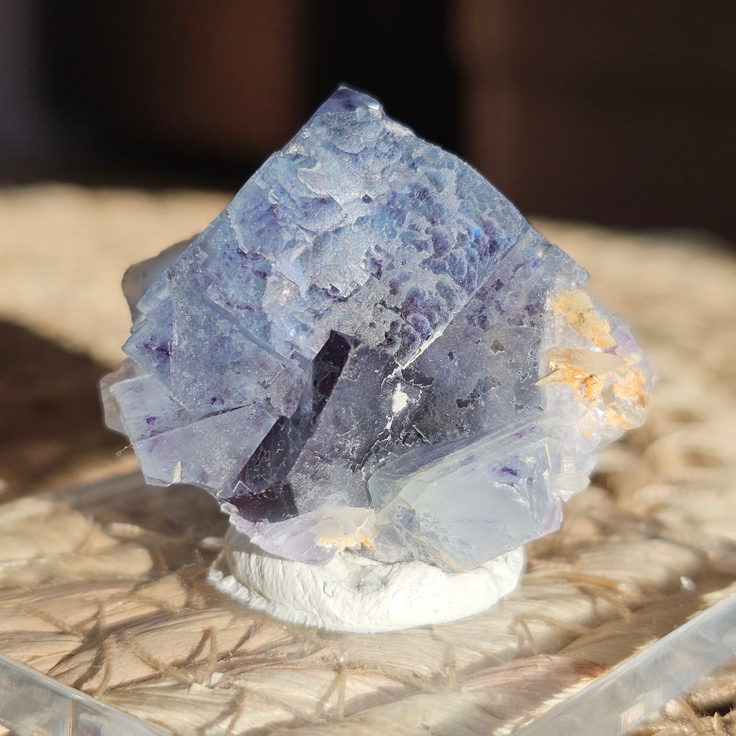 Fluorit Stufe hellblau-violett aus Yindu, China (#35U)