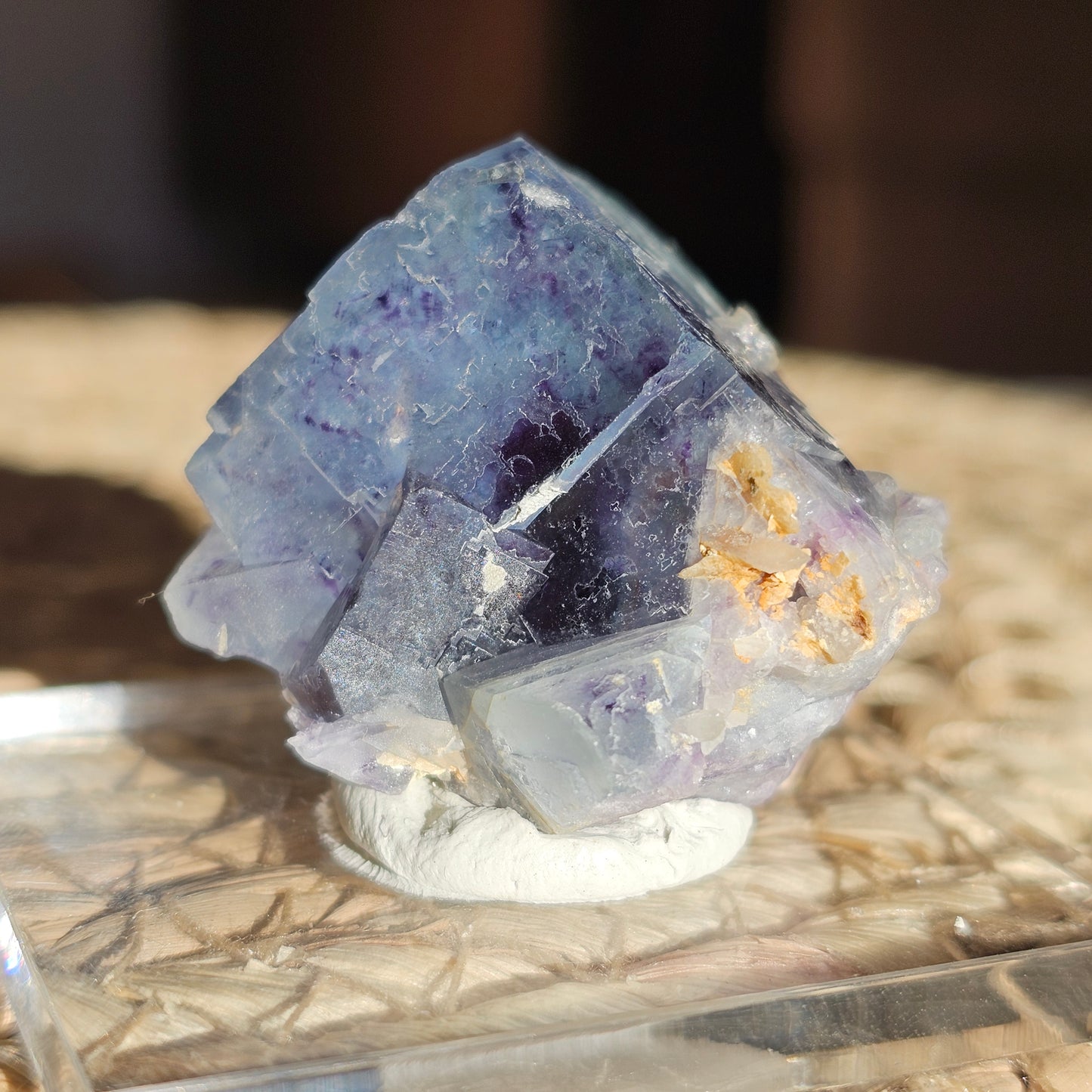 Fluorit Stufe hellblau-violett aus Yindu, China (#35U)