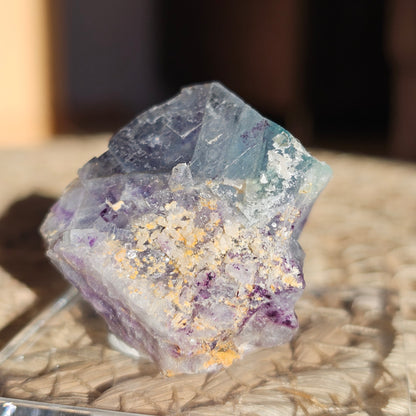 Fluorit Stufe hellblau-violett aus Yindu, China (#35U)