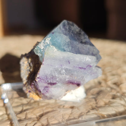 Fluorit Stufe hellblau-violett aus Yindu, China (#35U)