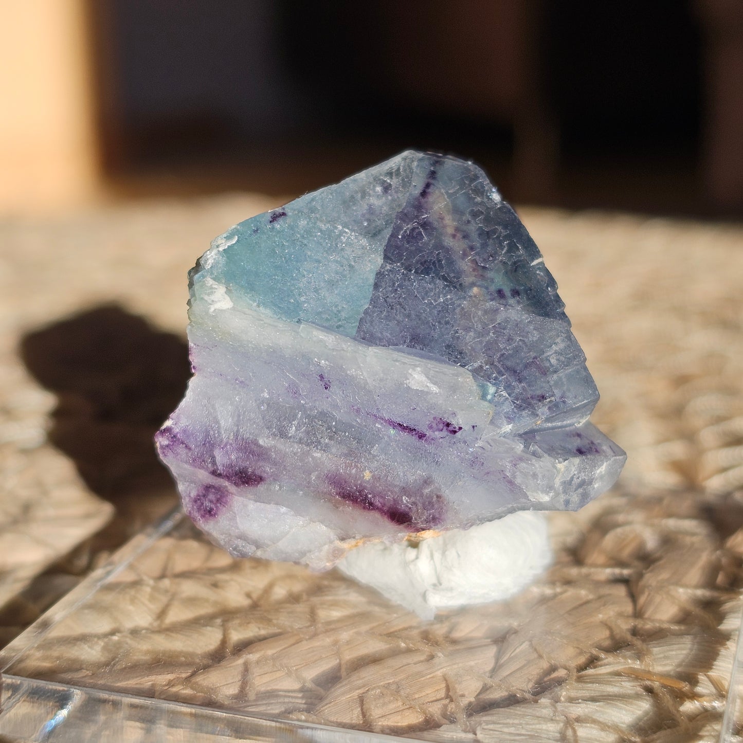 Fluorit Stufe hellblau-violett aus Yindu, China (#35U)