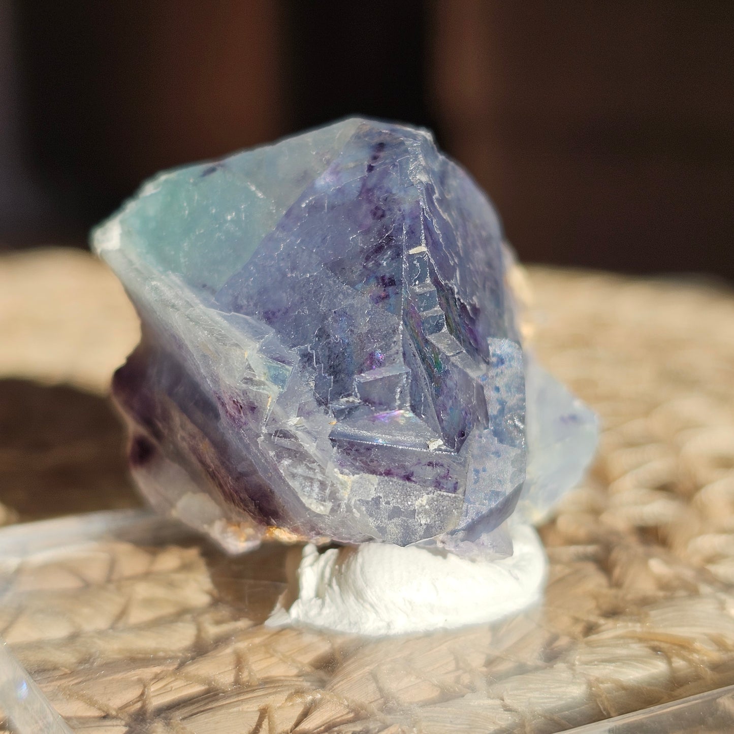 Fluorit Stufe hellblau-violett aus Yindu, China (#35U)