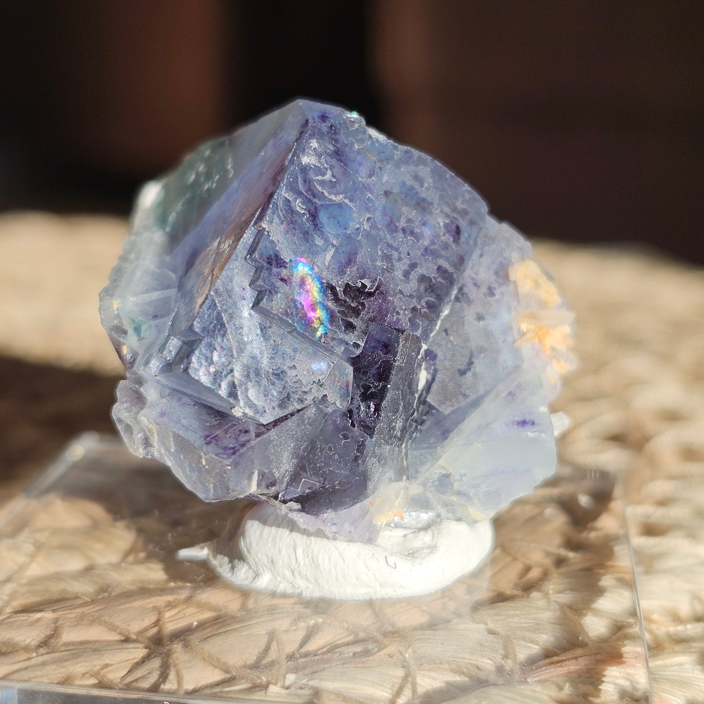 Fluorit Stufe hellblau-violett aus Yindu, China (#35U)