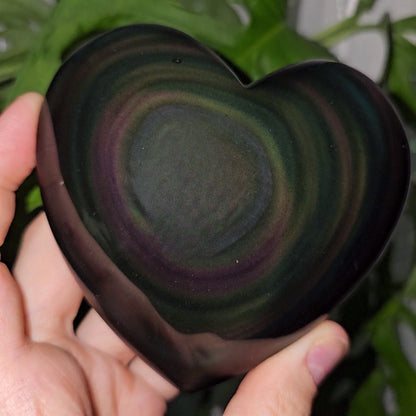 Rainbow Obsidian Heart #65A