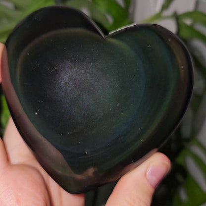 Rainbow Obsidian Heart #65A