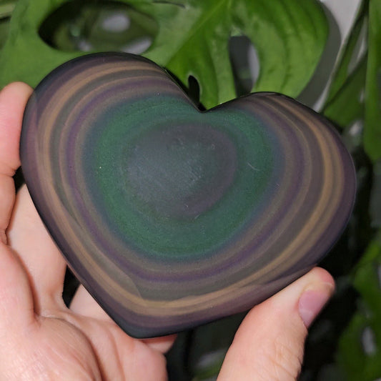 Rainbow Obsidian Heart #37B