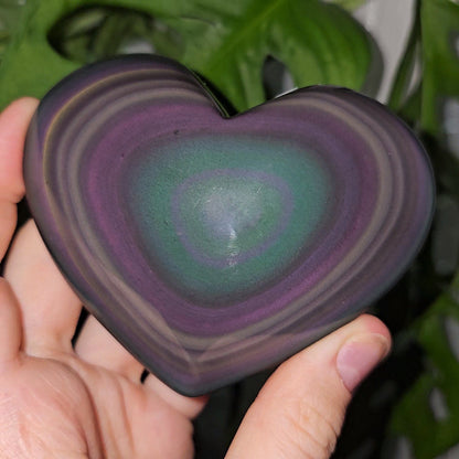 Rainbow Obsidian Heart #37B