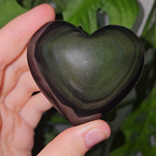 Rainbow Obsidian Heart #19D